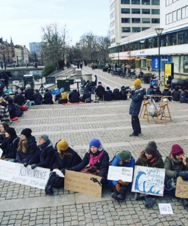 Demonstration in Malmö, Sweden, for the UN ocean agreement, February