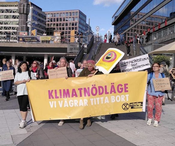 Support for arrested climate activists, Stockholm, Sweden