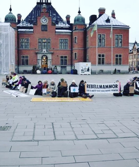 Demonstration for climate justice in Umeå, Sweden, November, 2022